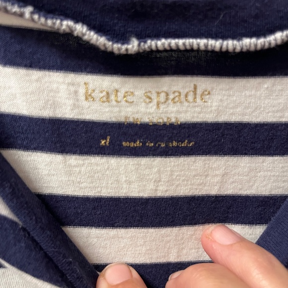 KATE SPADE Women's Blue & White Striped Cotton Tank Top Dress SIZE XL - Picture 3 of 3